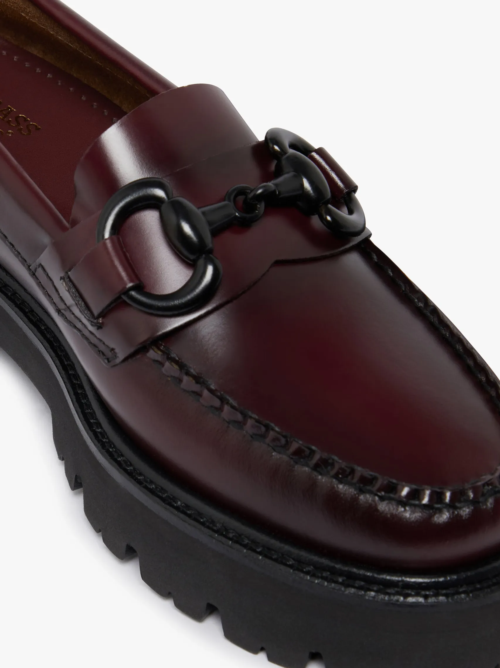 Women G.H.BASS Weejuns Super Lug Lianna Super Bit Loafers Leather