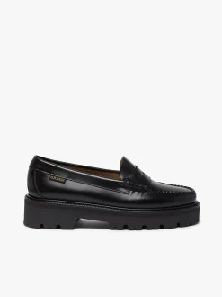 Women G.H.BASS Weejuns Super Lug Penny Loafers Leather