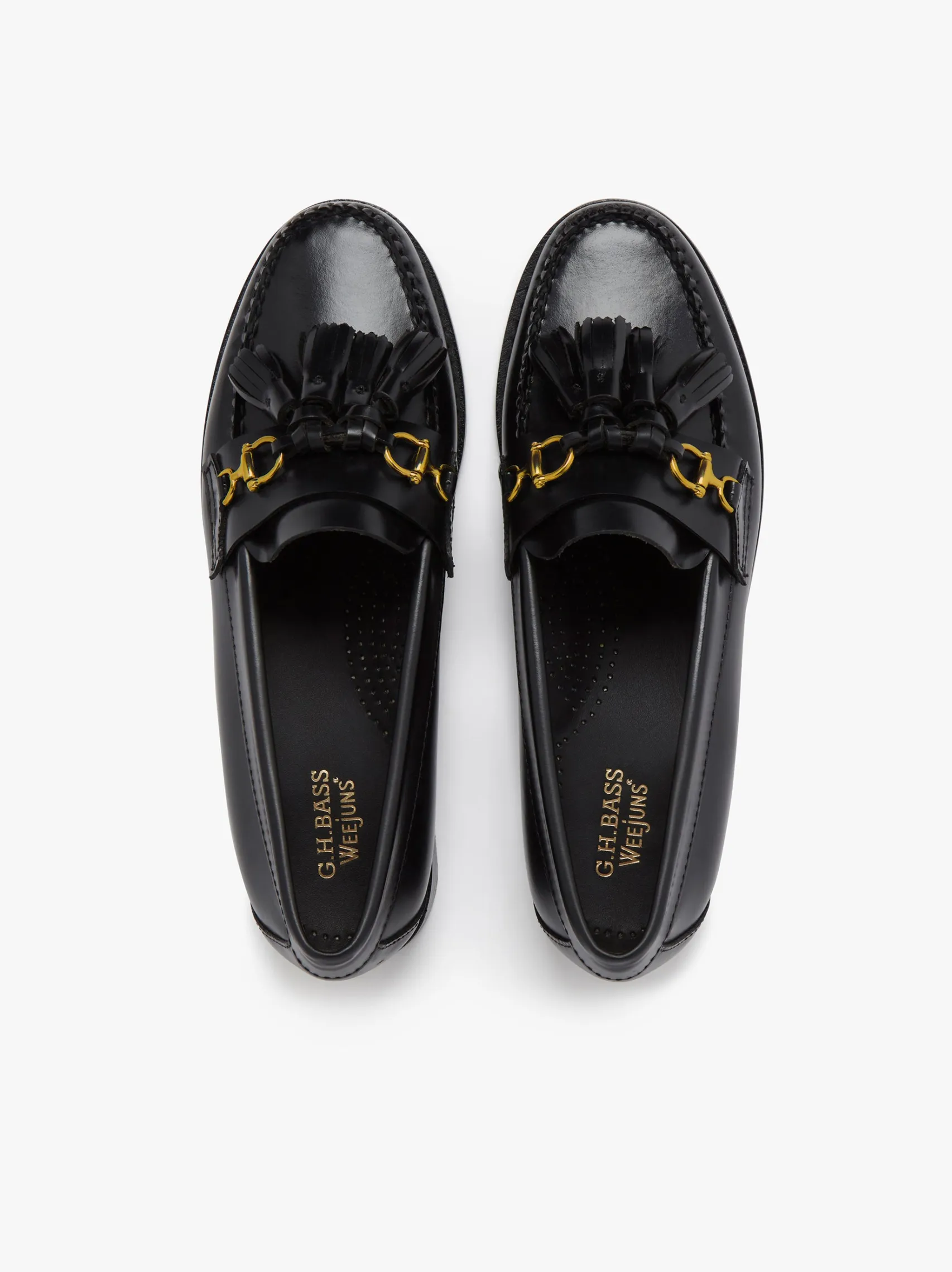 Women G.H.BASS Weejuns Tetra Tassel Loafers Leather