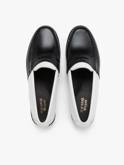 Women G.H.BASS Weejuns Two Tone Penny Loafers Leather