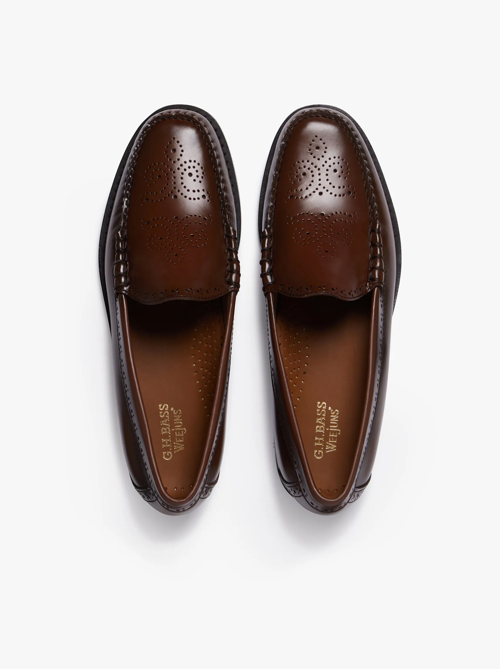 G.H.BASS Weejuns Venetian Brogue Loafers leather