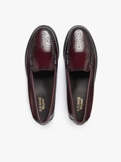 Women G.H.BASS Weejuns Venetian Brogue Loafers Leather