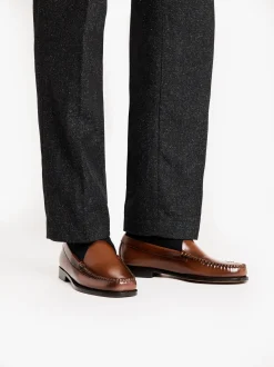 G.H.BASS Weejuns Venetian Loafers Whiskey Brown Leather
