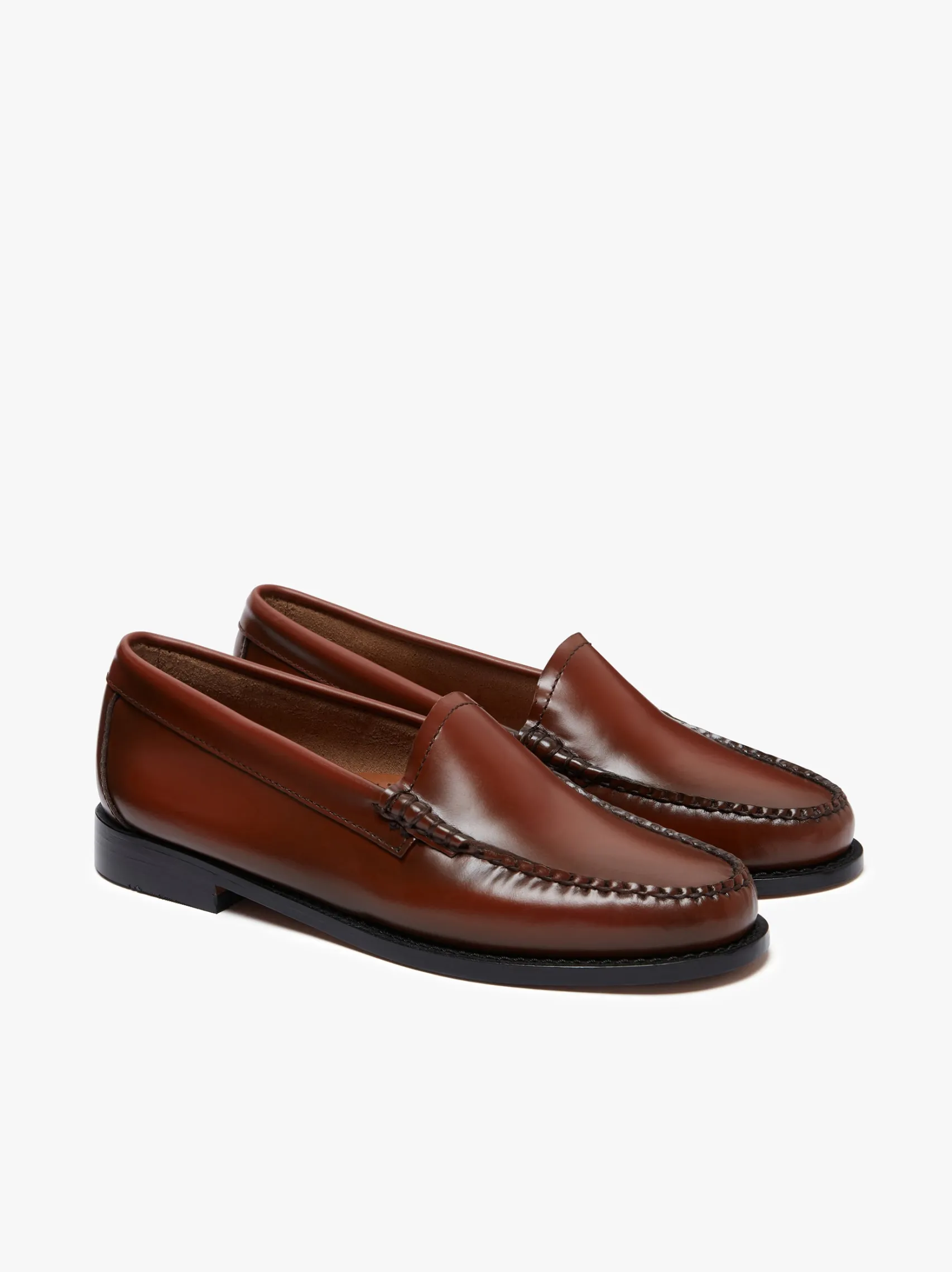 Women G.H.BASS Weejuns Venetian Loafers Cognac Leather
