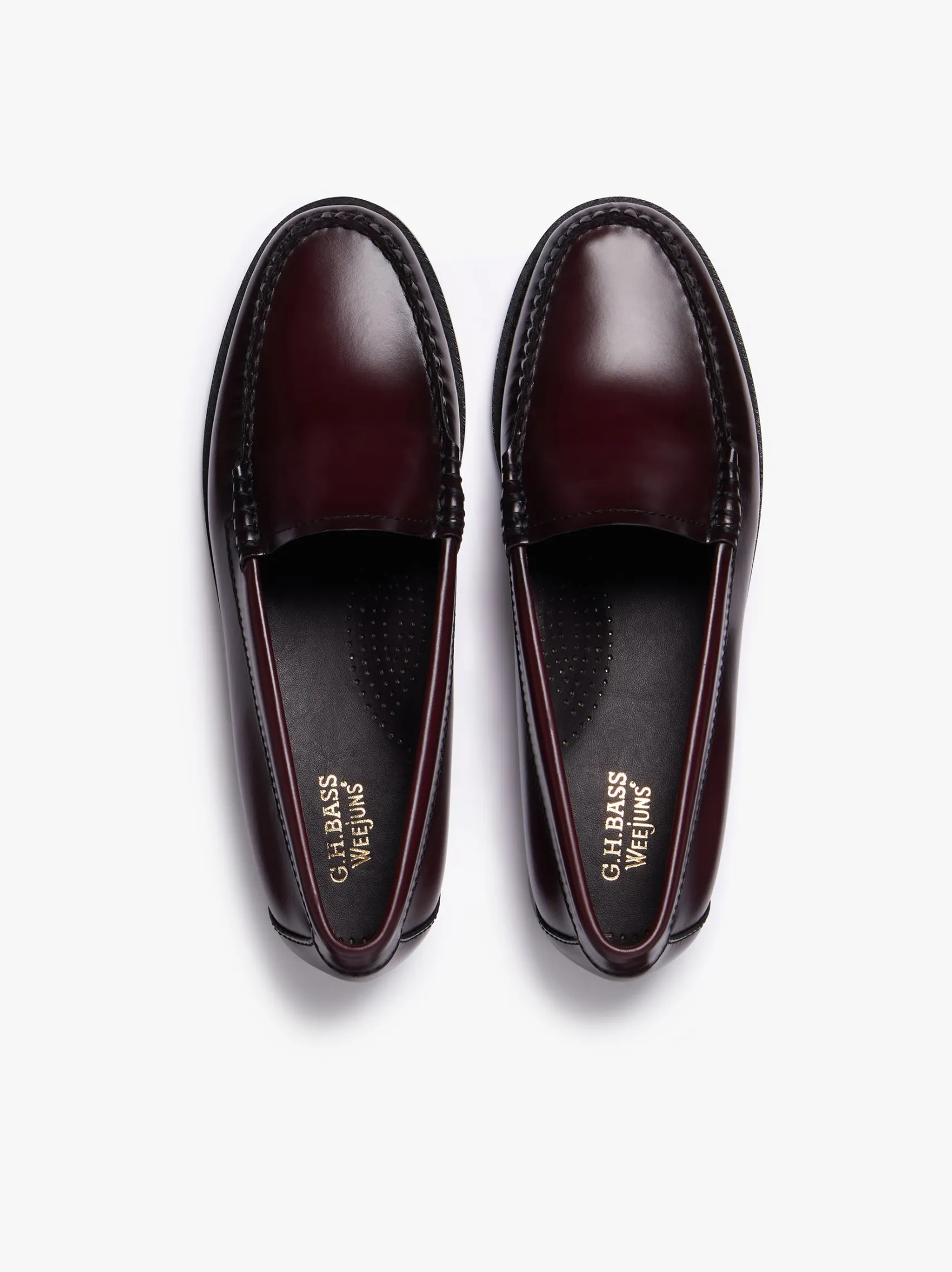 Women G.H.BASS Weejuns Venetian Loafers Wine Leather