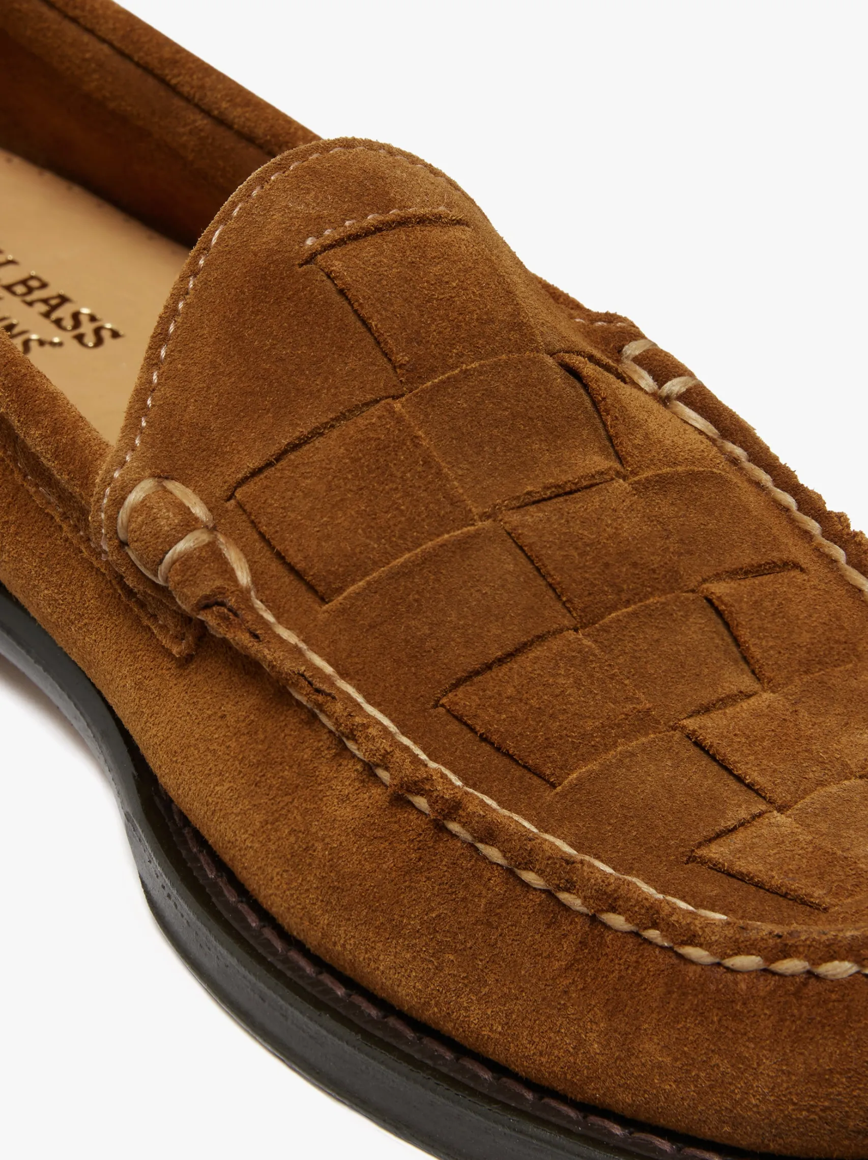 G.H.BASS Weejuns Venetian Weave Loafers suede with leather sole